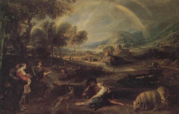 Peter Paul Rubens Landscape with a Rainbow oil painting image